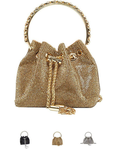Chic Design Mini Bucket Bag Diamond Sling Purse