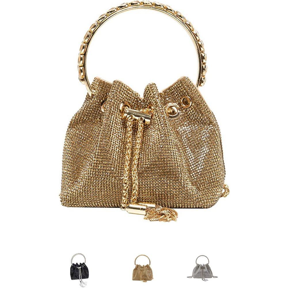 Chic Design Mini Bucket Bag Diamond Sling Purse