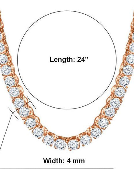 SPARKLE 925 Silver Tennis 4MM Chain - Elegance Redefined