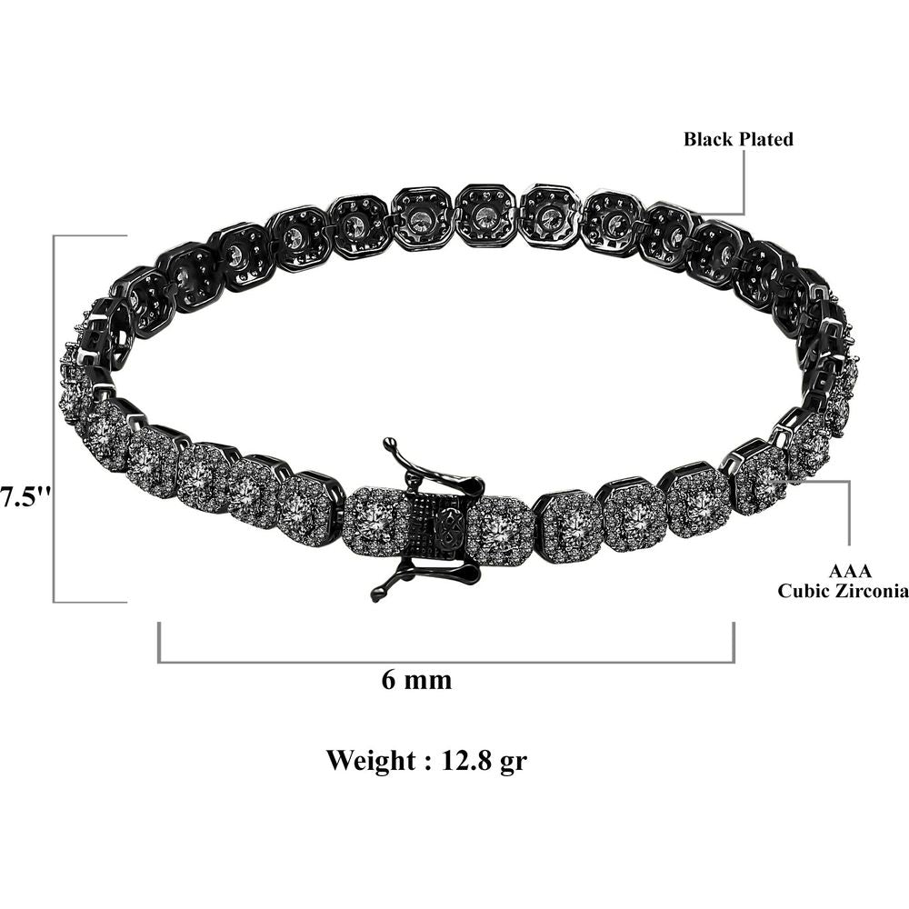 ICECUBE 925 Silver 6 MM SQUARE Bracelet | 9211582