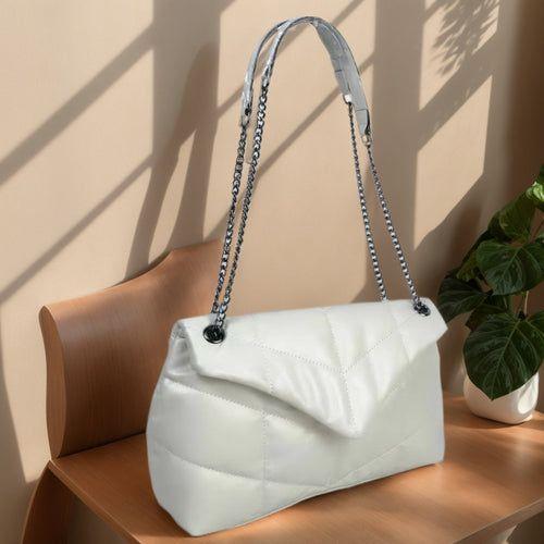 Load image into Gallery viewer, Puffer Shoulder Bag Chain Strap Puffy Crossbody Purse for Women Quilt - A Luxurious Accessory
