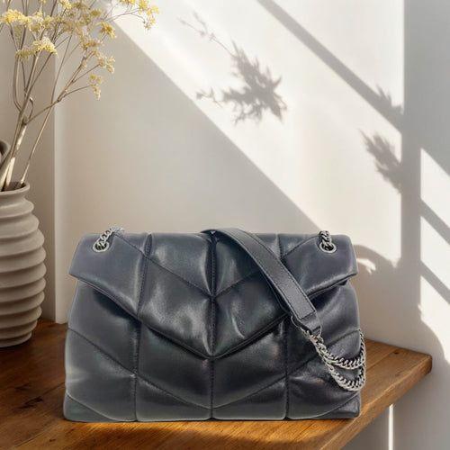 Puffer Shoulder Bag Chain Strap Puffy Crossbody Purse for Women Quilt - A Luxurious Accessory