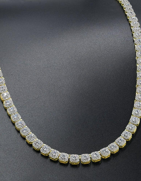 ICECUBE 5 MM 925 Silver Square Tennis Chain - Exquisite Elegance