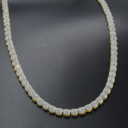 Load image into Gallery viewer, ICECUBE 5 MM 925 SILVER SQUARE TENNIS CHAIN | 9213572
