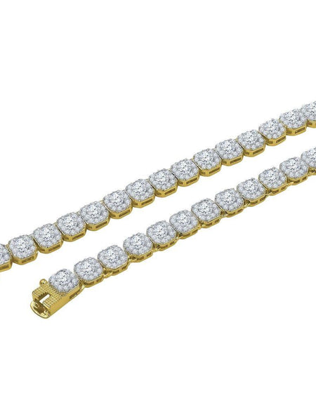 ICECUBE 5 MM 925 Silver Square Tennis Chain - Exquisite Elegance