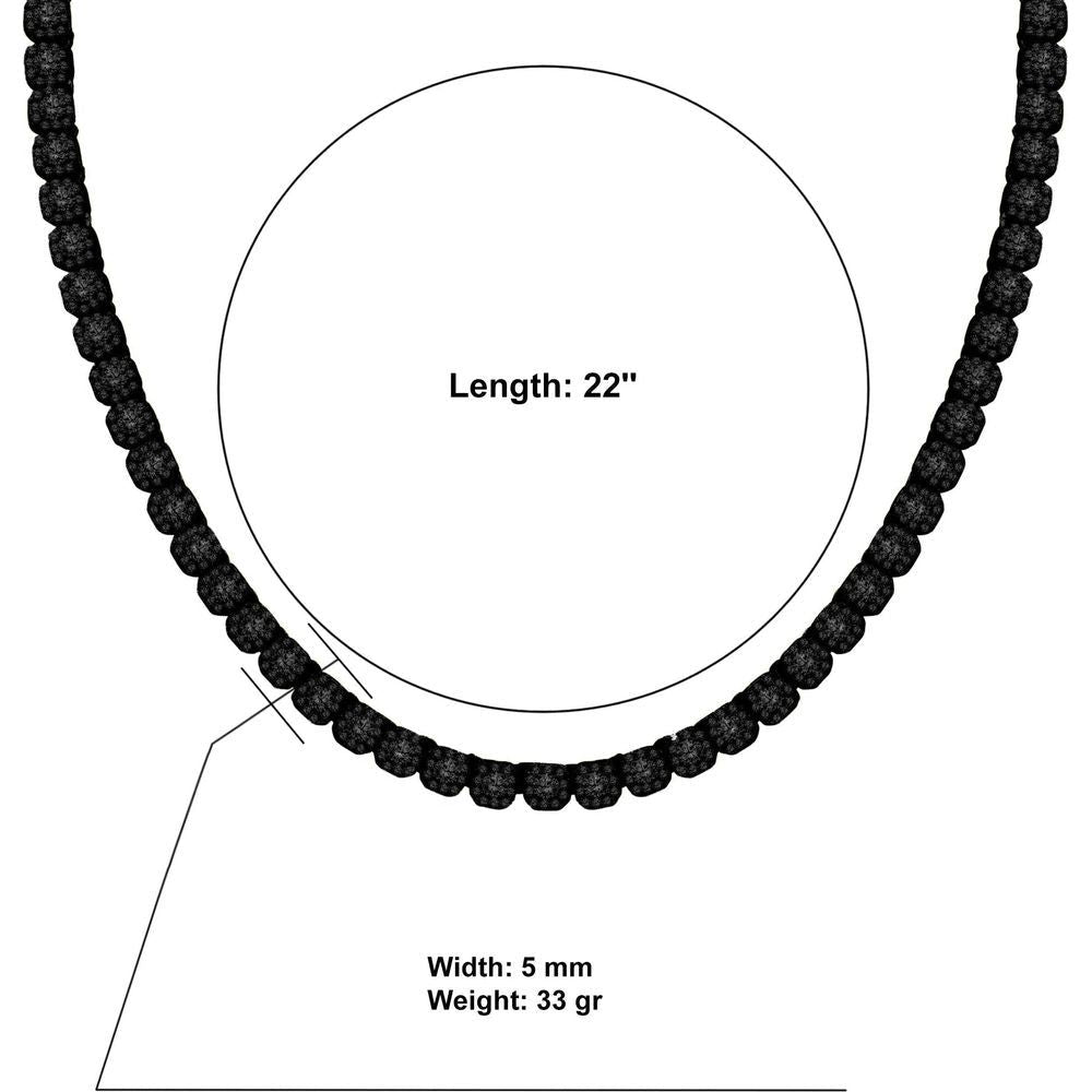 ICECUBE 5 MM 925 Silver Square Tennis Chain – A Statement of Elegance