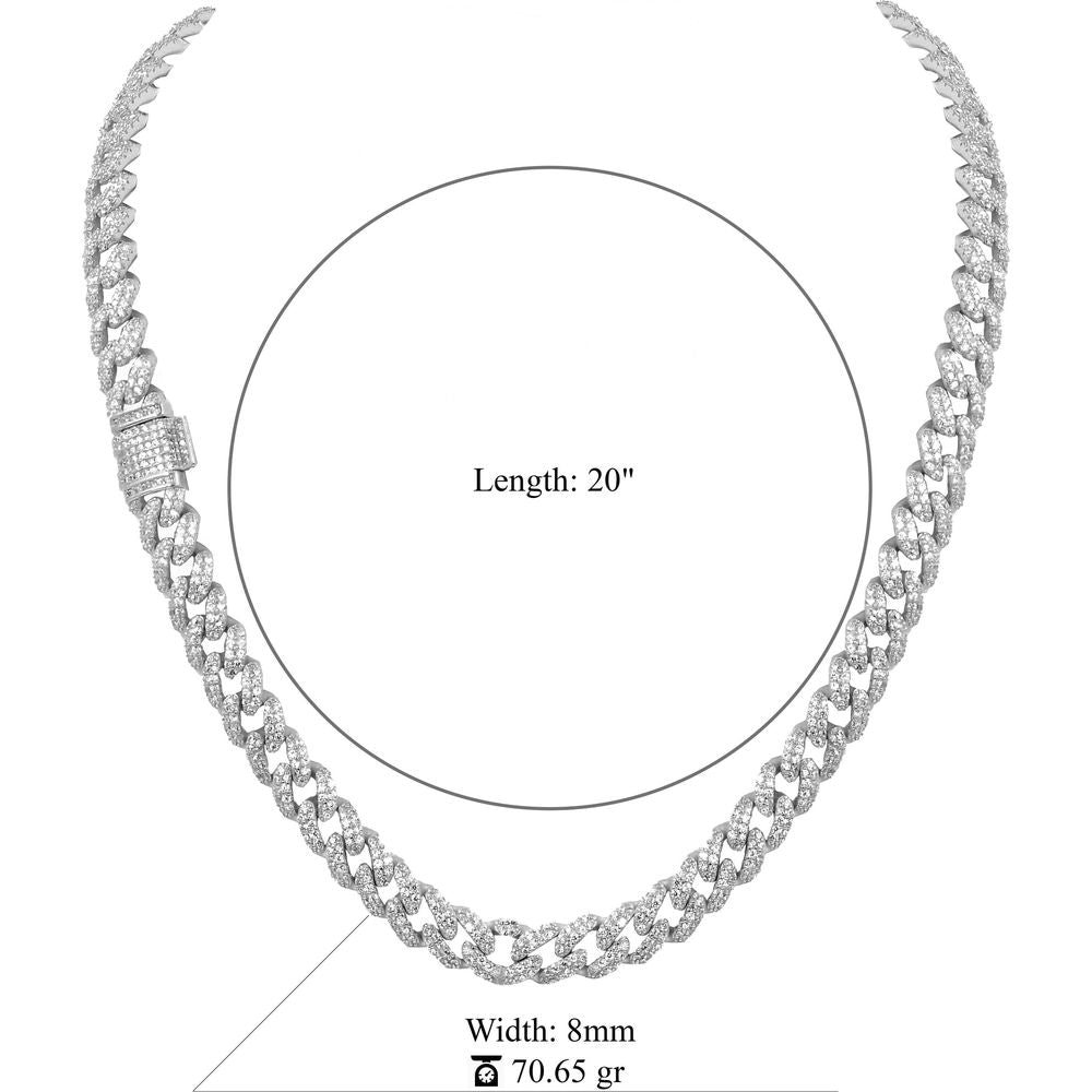 DEFT 925 CZ Cuban Chain  | 9211841