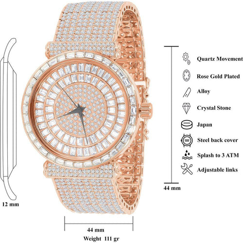 Load image into Gallery viewer, Foxy CZ Iced Out Watch - A Dazzling Statement of Luxury
