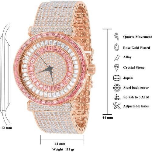 Load image into Gallery viewer, FOXY CZ Iced Out Watch - A Luxurious Timepiece for the Discerning Individual
