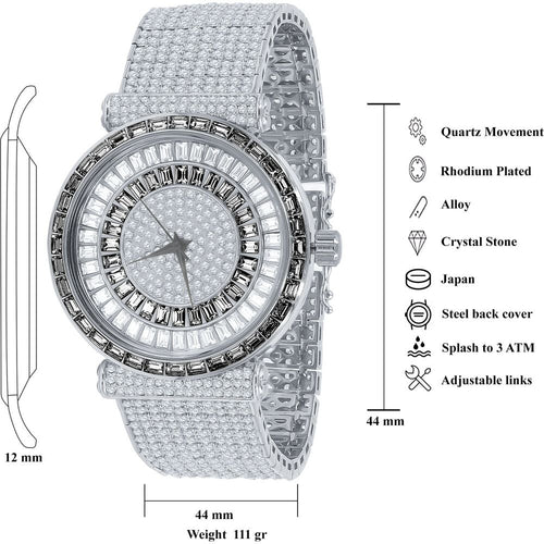 Load image into Gallery viewer, FOXY CZ Iced Out Watch - A Timeless Elegance
