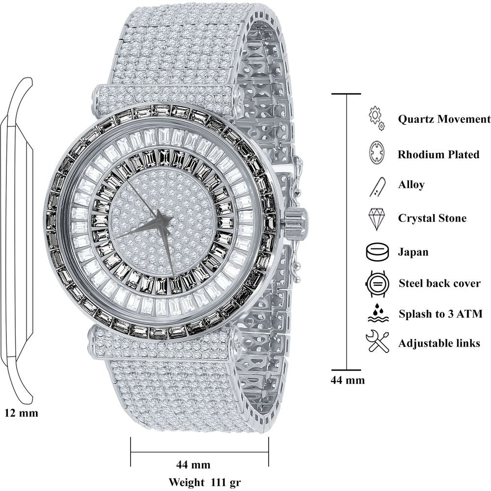 FOXY CZ Iced Out Watch - A Timeless Elegance