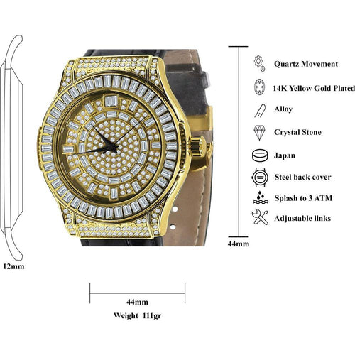 Load image into Gallery viewer, Conspicuous Bling Leather Watch - A Masterpiece of Time
