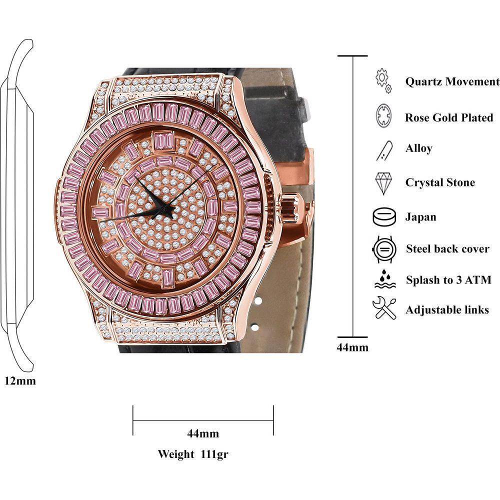 Conspicuous Bling Leather Watch