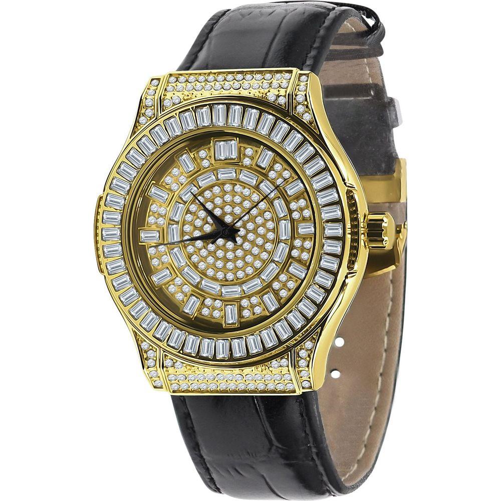 Conspicious Bling Leather Watch | 5110362