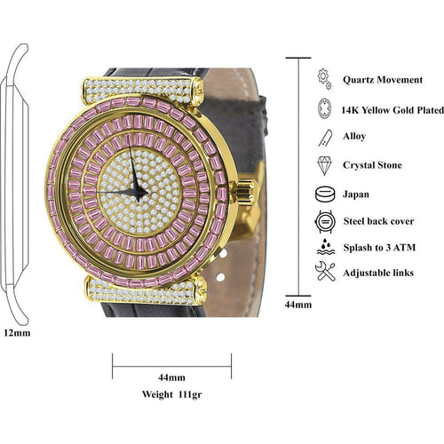 Load image into Gallery viewer, Palatial Bling Leather Watch - Elevate Your Elegance
