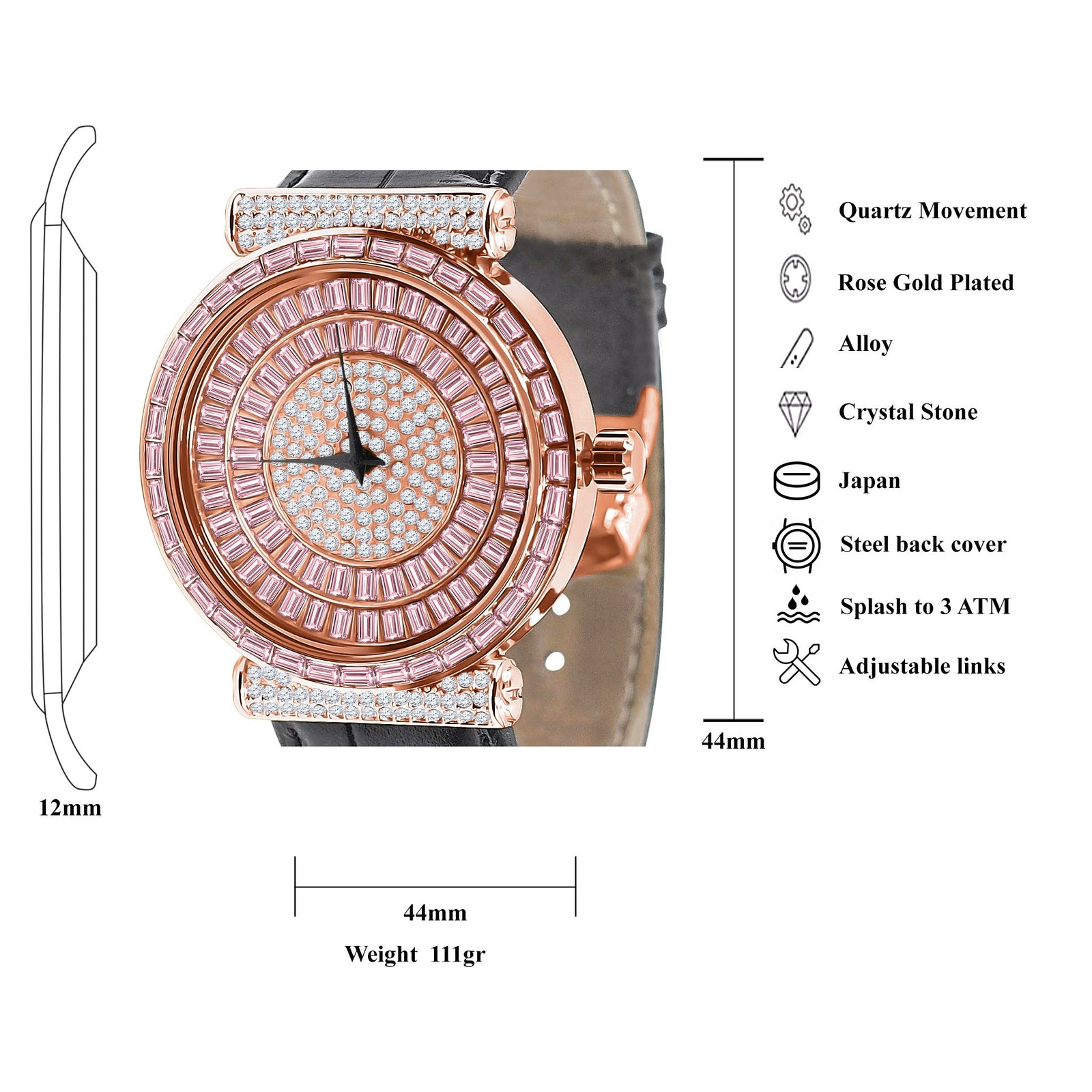 Plaltial Bling Leather Watch | 51103533