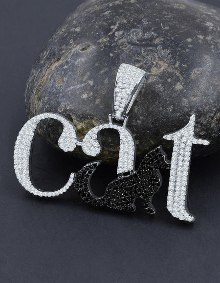 Bling Master Jewelry Feline Silver Pendant