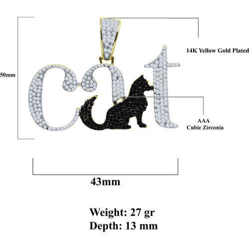 Load image into Gallery viewer, Bling Master Feline Silver Pendant
