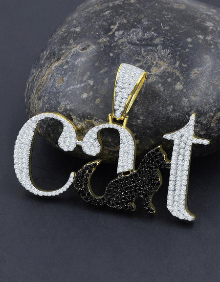 Bling Master Feline Silver Pendant