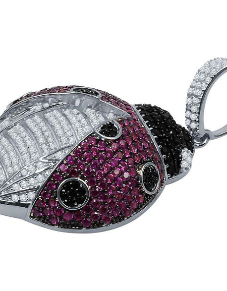 POLYCHROMATIC Silver Pendant: Dazzling Harlequin Elegance