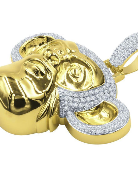 FERAL SILVER Pendant – Luxurious Somatic Design with Cubic Zirconia