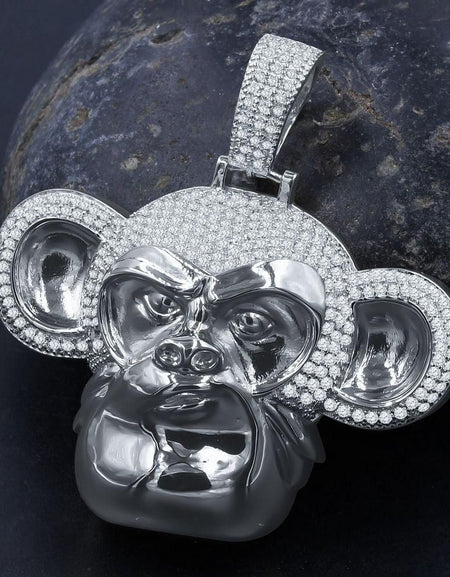 FERAL SILVER Pendant: Indulge in Elegance with Designer Iced Bling