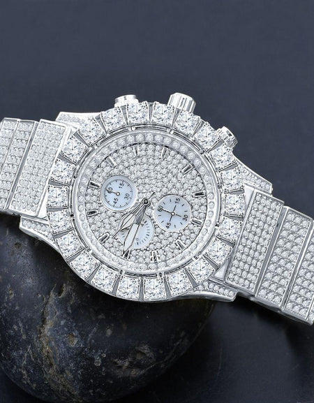 WAGGISH Steel Watch - Exquisite Bling Timepiece