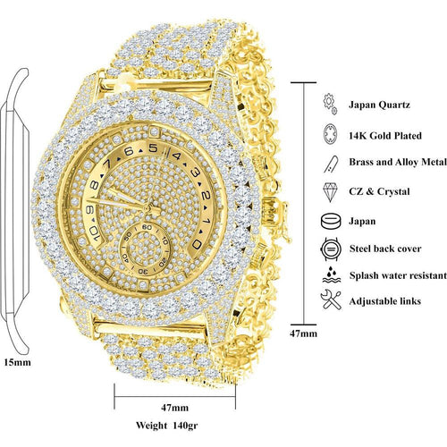 Load image into Gallery viewer, RADIEUX ICED OUT WATCH - A Statement of Elegance and Opulence
