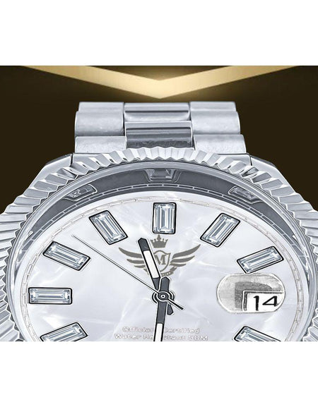 Bling Master COSMIC STEEL CZ WATCH - A Touch of Celestial Elegance