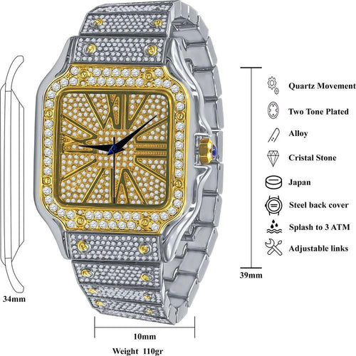 Load image into Gallery viewer, Prodigious Hip Hop Metal Watch
