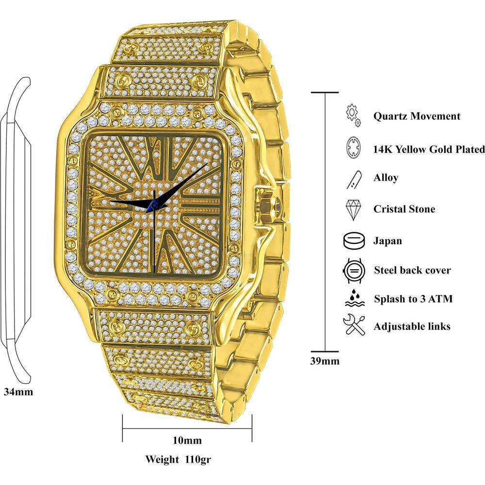 PRODIGIOUS Hip Hop Metal Watch - A Stunning Blend of Style and Sophistication