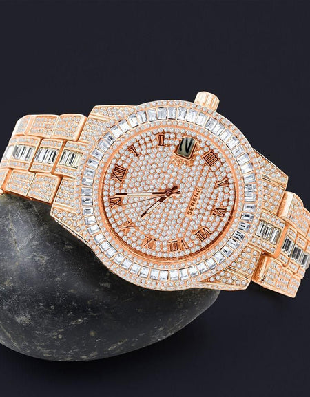 IDIOSYNCRATIC Hip Hop Metal Watch - Dazzling Elegance in Every Detail
