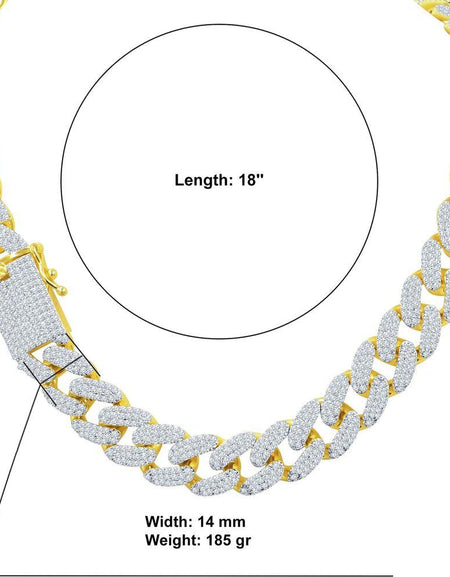 LUISANTE 14MM Bling Chain: A Statement in Luxury and Elegance