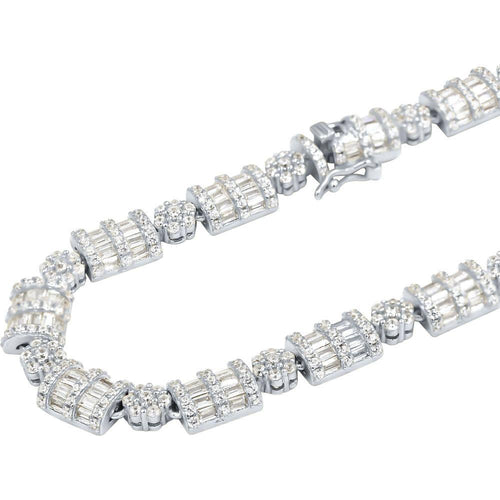 Load image into Gallery viewer, LUXURIA SILVER ICED OUT CZ 8MM CHAIN I 9219241
