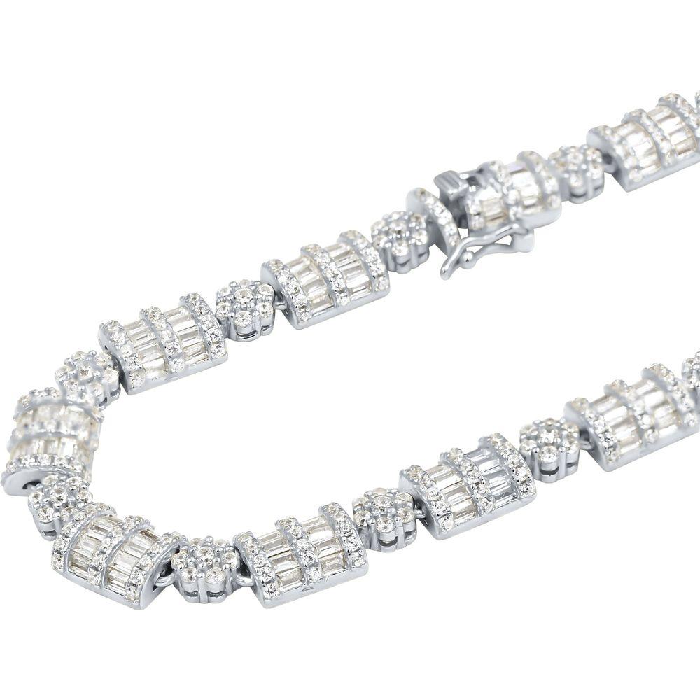 LUXURIA SILVER ICED OUT CZ 8MM CHAIN I 9219241