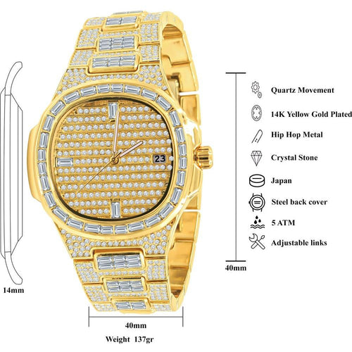 Load image into Gallery viewer, ATTITUDE HIP HOP METAL WATCH I 563122
