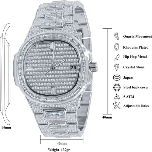 Load image into Gallery viewer, ATTITUDE HIP HOP METAL WATCH I 563121
