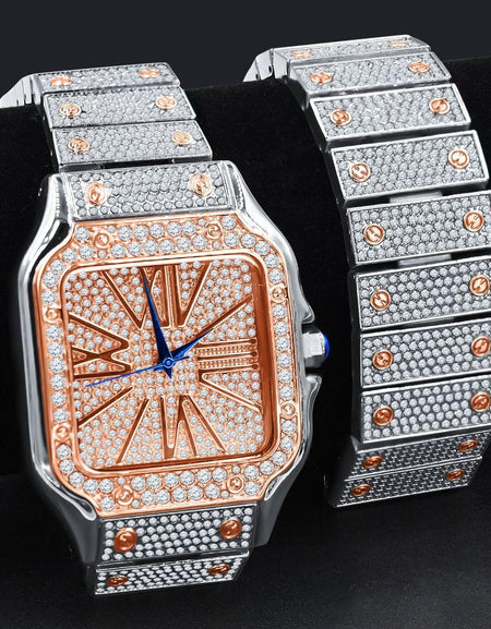 Prodigious Stainless Steel Crystal Watch Set – A Touch of Glamour