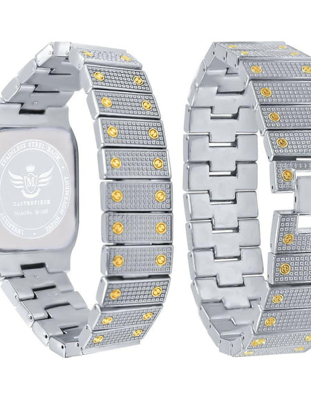 PRODIGIOUS Stainless Steel Crystal Watch Set: A Touch of Elegance