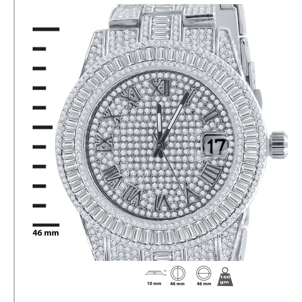 OYSTER BAGUETTE BEZEL ICED OUT WATCH & BRACELET SET | 530751