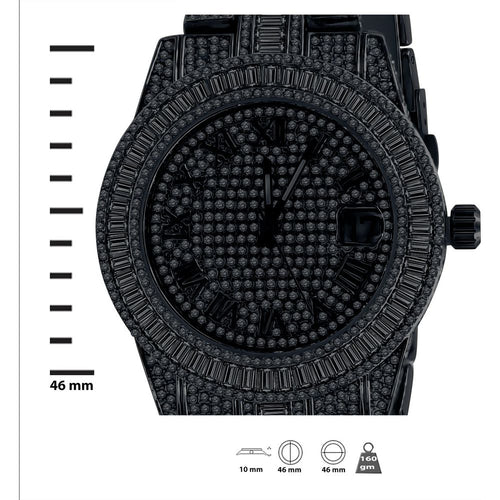 Load image into Gallery viewer, OYSTER Crystal Stones Watch Set - A Luxurious Statement Piece
