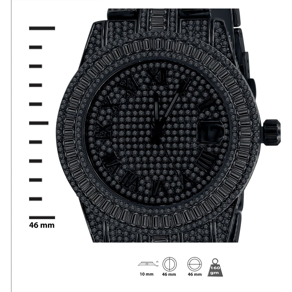 OYSTER Crystal Stones Watch Set - A Luxurious Statement Piece