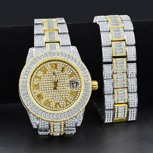 Load image into Gallery viewer, OYSTER CRYSTAL STONES WATCH SET | 5307542
