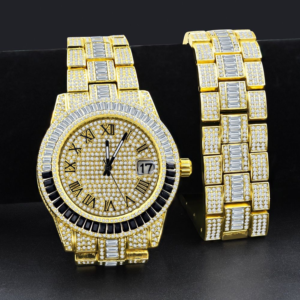 OYSTER CRYSTAL STONES WATCH SET | 530758