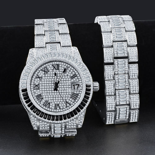 Load image into Gallery viewer, OYSTER CRYSTAL STONES WATCH SET | 530757
