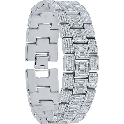 Load image into Gallery viewer, OYSTER BAGUETTE BEZEL ICED OUT WATCH &amp; BRACELET SET | 530751
