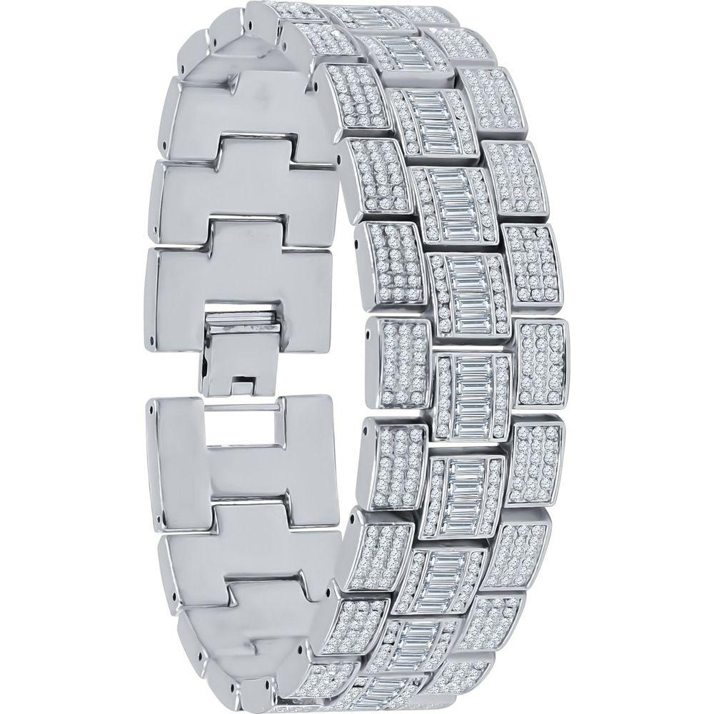 OYSTER BAGUETTE BEZEL ICED OUT WATCH & BRACELET SET | 530751