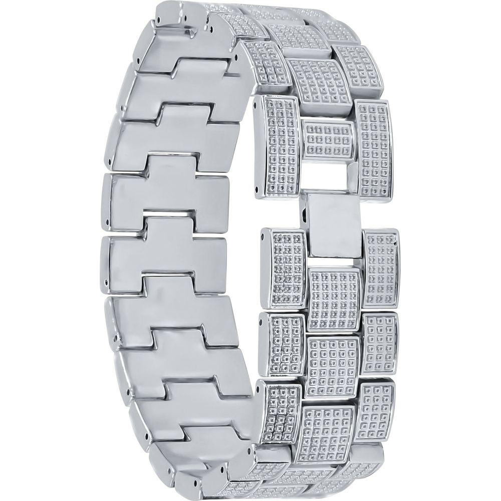 OYSTER BAGUETTE BEZEL ICED OUT WATCH & BRACELET SET | 530751