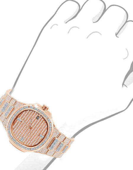 ATTITUDE Hip Hop Metal Watch - Luxurious Bling Fashion Statement