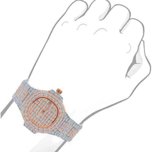 Load image into Gallery viewer, PULSAR Hip Hop Metal Watch: A Masterpiece of Iced Elegance
